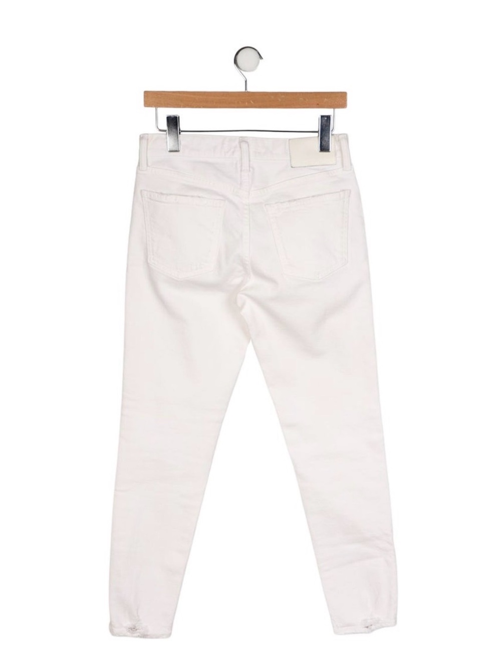 Moussy White Skinny Jeans - High Rise Back View